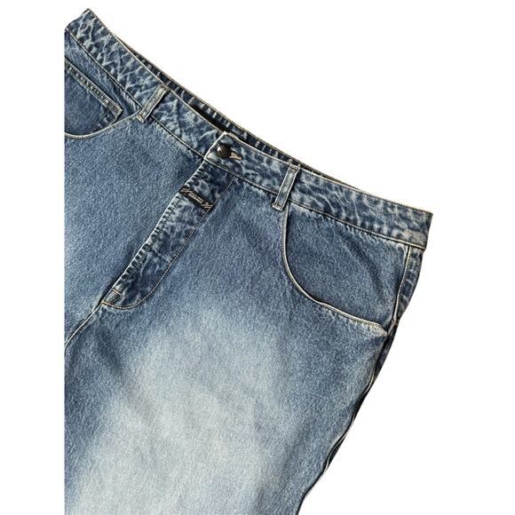 Marithe Francois Girbaud Vintage Denim Baggy Y2K Rave Jnco Jeans Size 42 - Picture 3 of 8